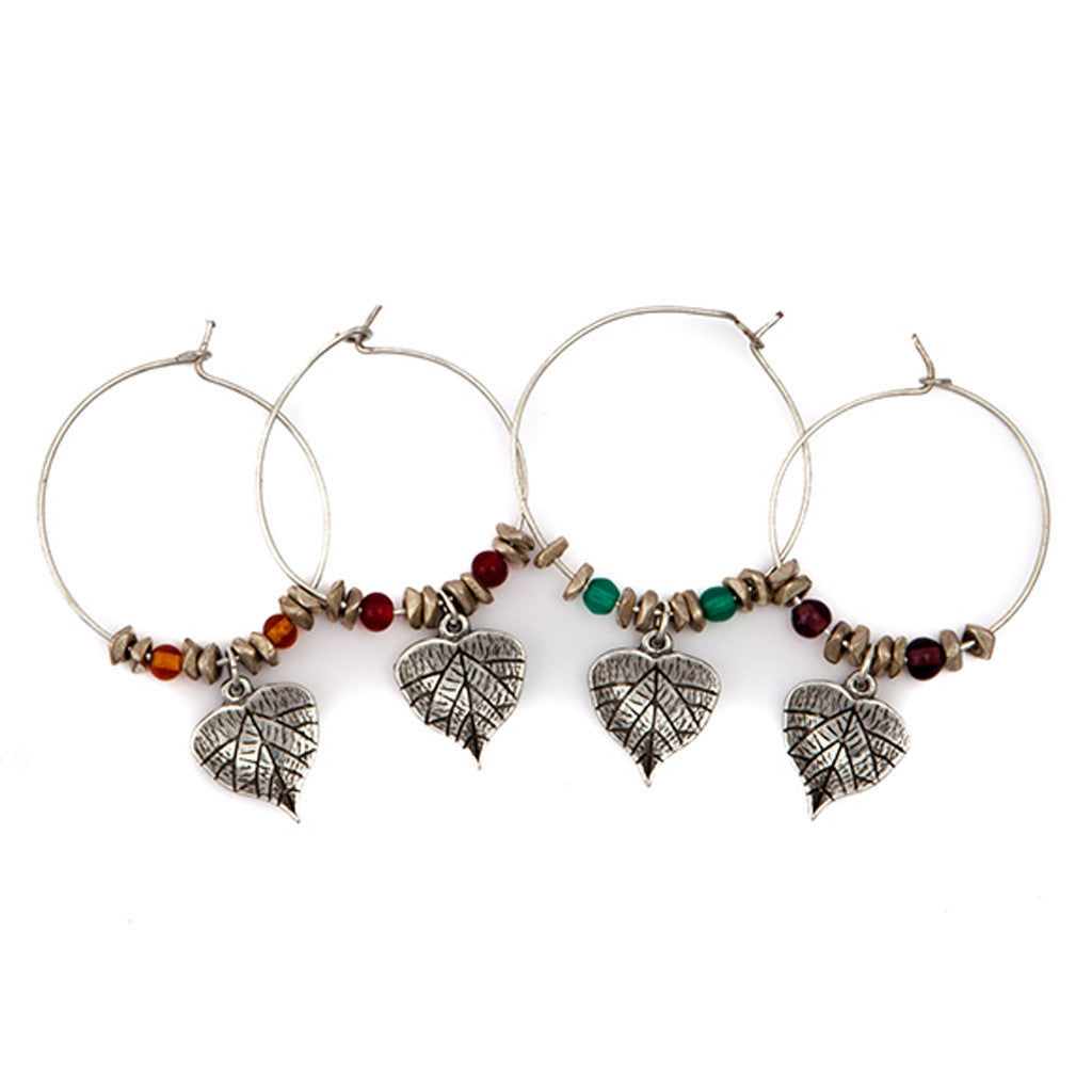 Grape Leaf Wine Glass Charms