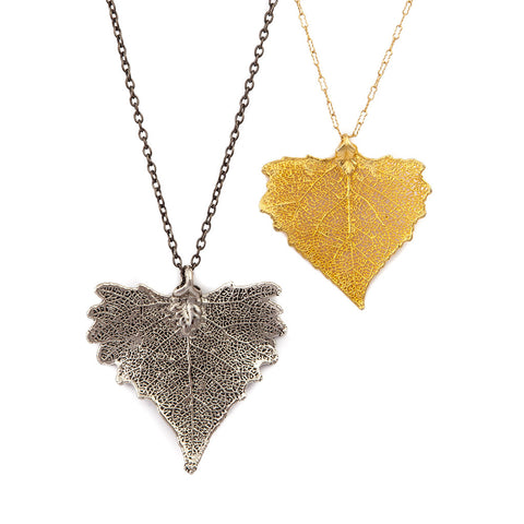Dipped Leaf Necklace